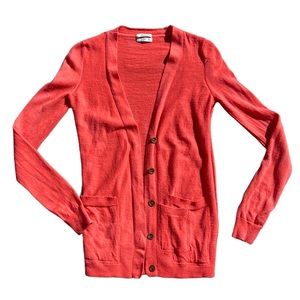 Madewell Wallace wool cardigan, salmon color, size xs